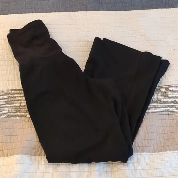 black maternity dress pants Maternity Bamboo/Cotton Black Lounge Pants 2XL
